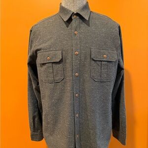 J. Crew Heathered Grey Button Down Sport Shirt/Shirt Jacket